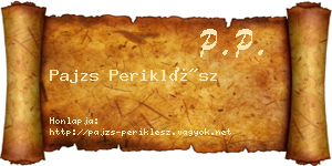 Pajzs Periklész névjegykártya
